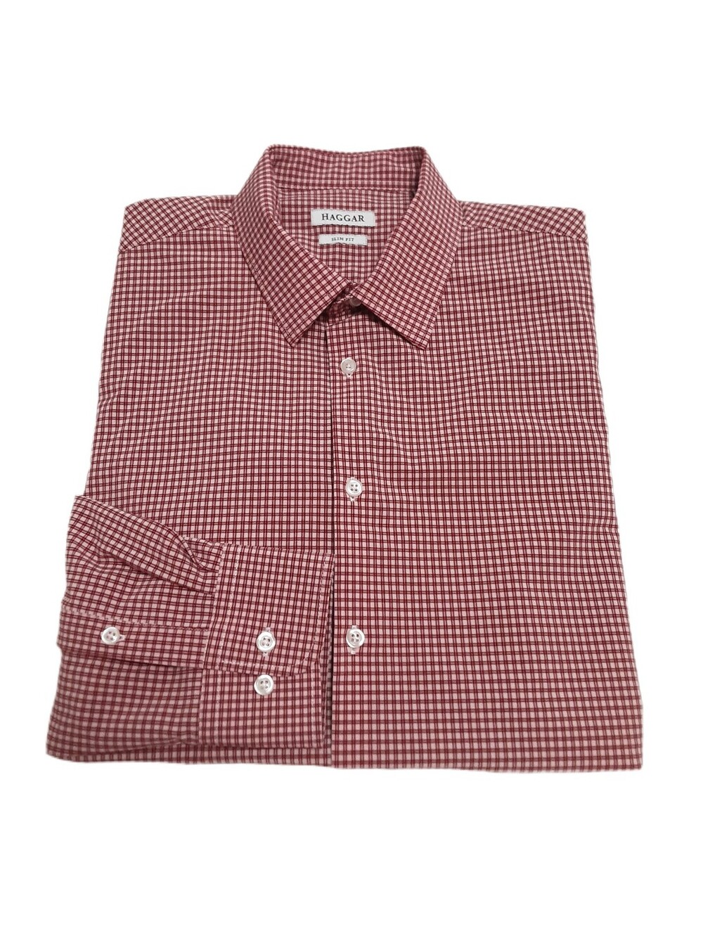 Haggar Slim Fit Button Up Shirt Mens